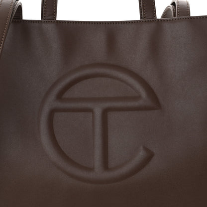 Telfar Vegan Leather Medium Shopping Bag Chocolate 8 of 11