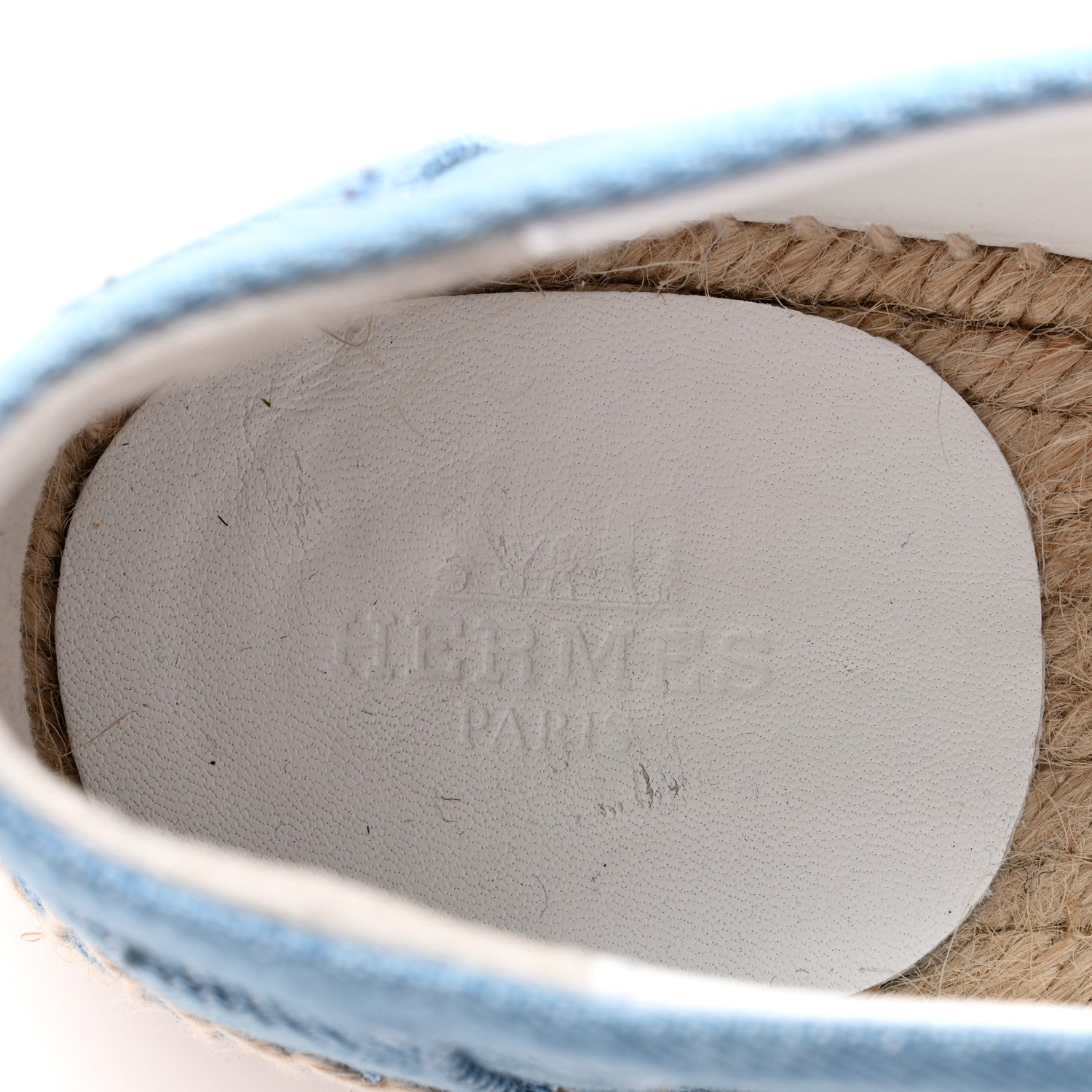 Hermes Denim Canvas Womens Trip Espadrilles 39 Bleu Clair 7 of 8