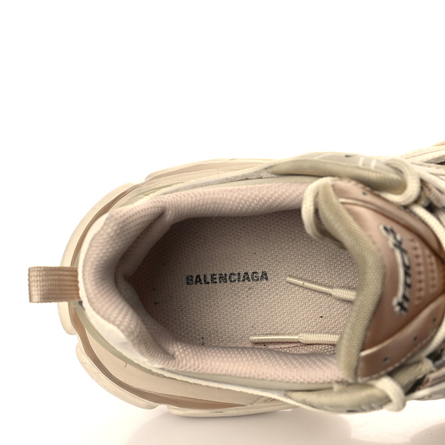 Balenciaga Rubber Mesh Bi-Color Mens Track.2 Open Sneakers 39 Nude 6 of 7