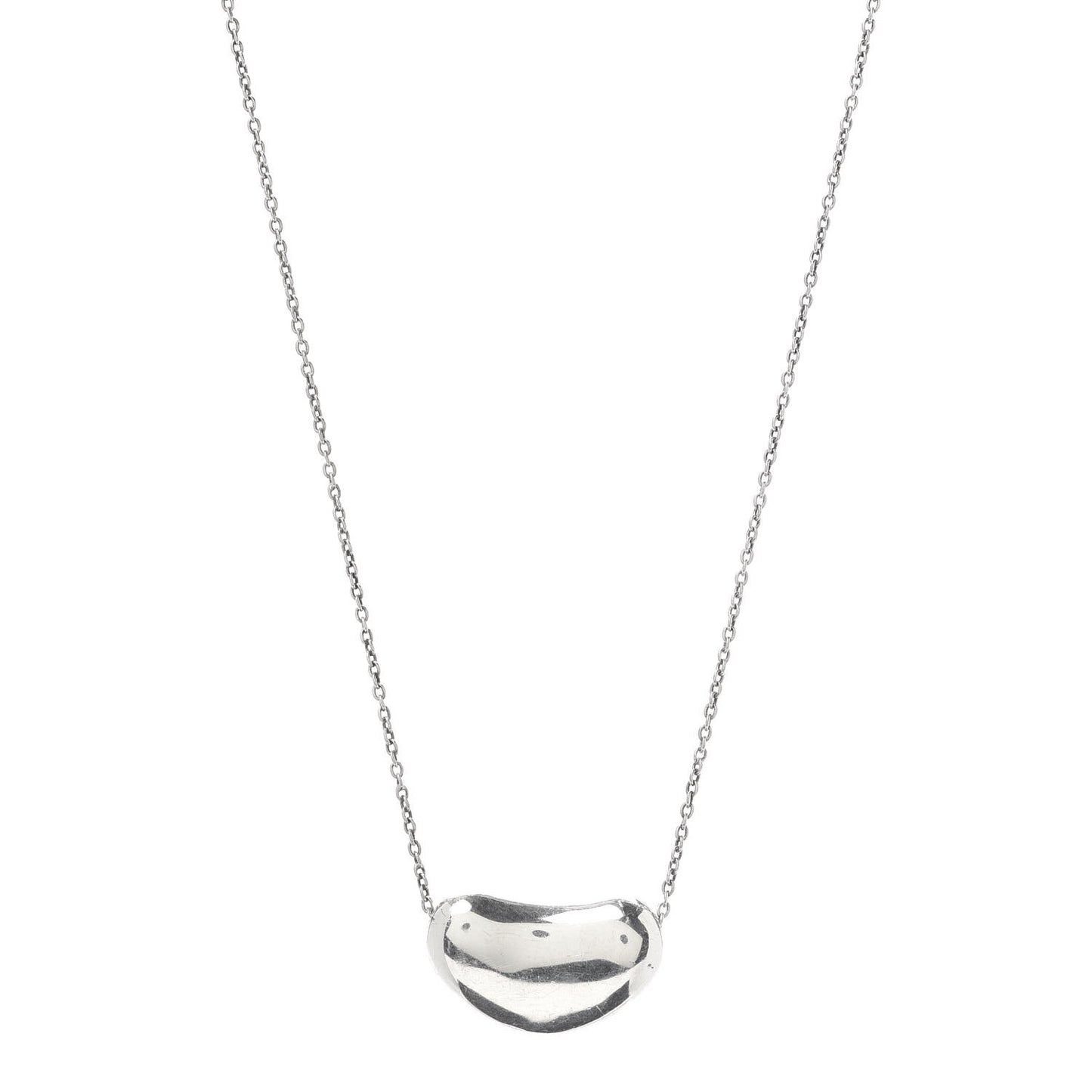 Sterling Silver 12mm Elsa Peretti Bean Pendant Necklace