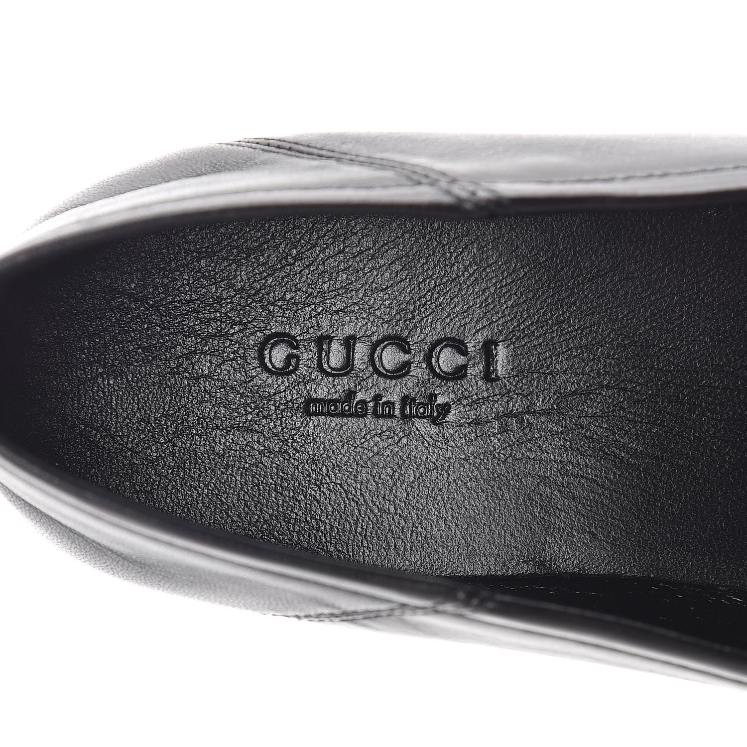 Gucci Lambskin Womens Brixton Horsebit Loafers 36.5 Black 7 of 8