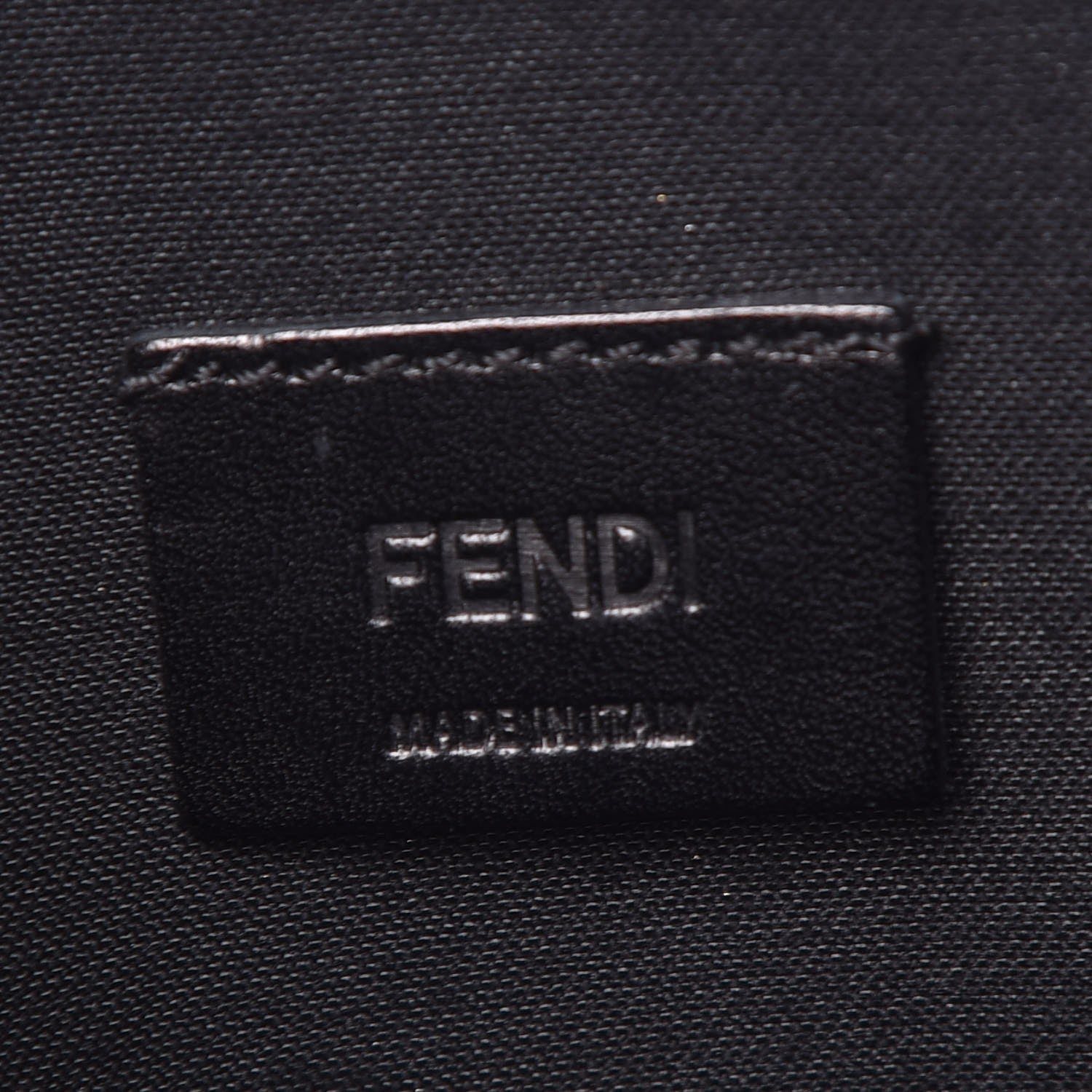 Fendi Vitello Century Elite Monster Eyes Pouch Black Graphite 6 of 10