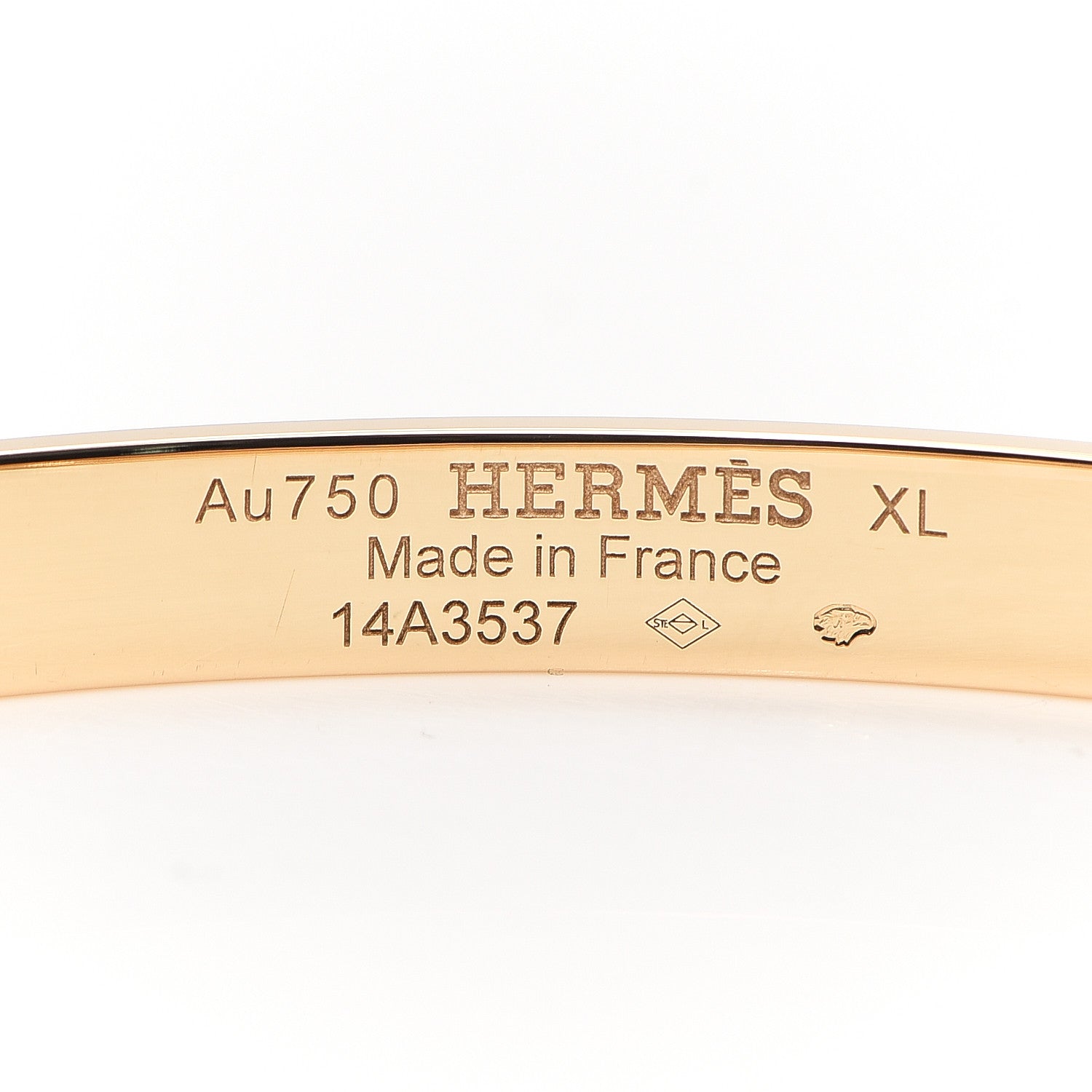 Hermes 18K Yellow Gold PM Collier De Chien Bracelet XL 4 of 6
