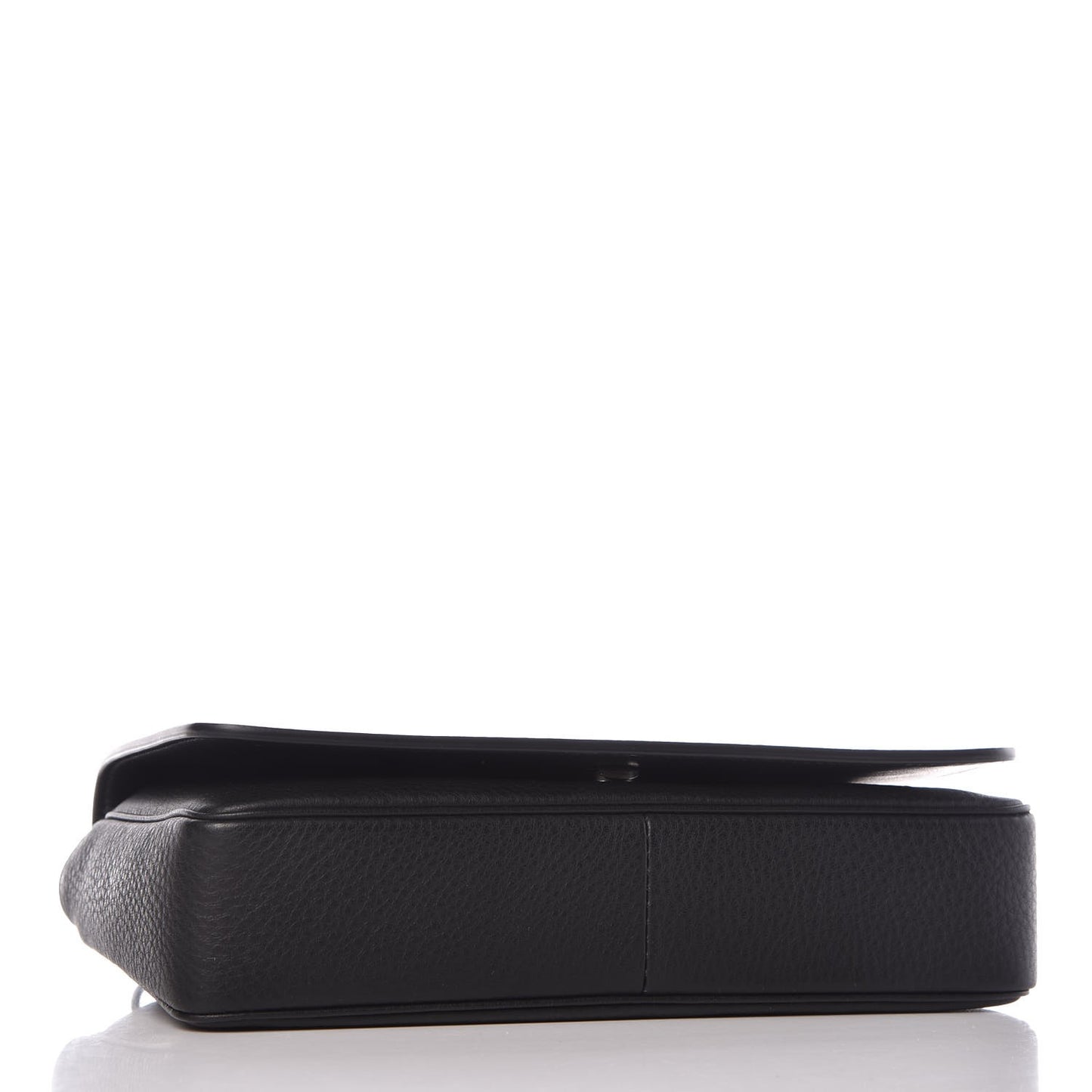 Pebbled Calfskin Everyday Chain Wallet Black