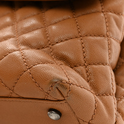 Chanel Caviar Quilted Medium Coco Handle Flap Camel 11 of 14
