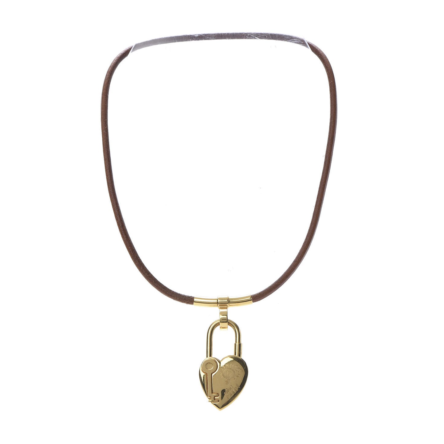 Natural Bridle Annee De La Fantaisie Heart Cadena Lock Necklace Bouton