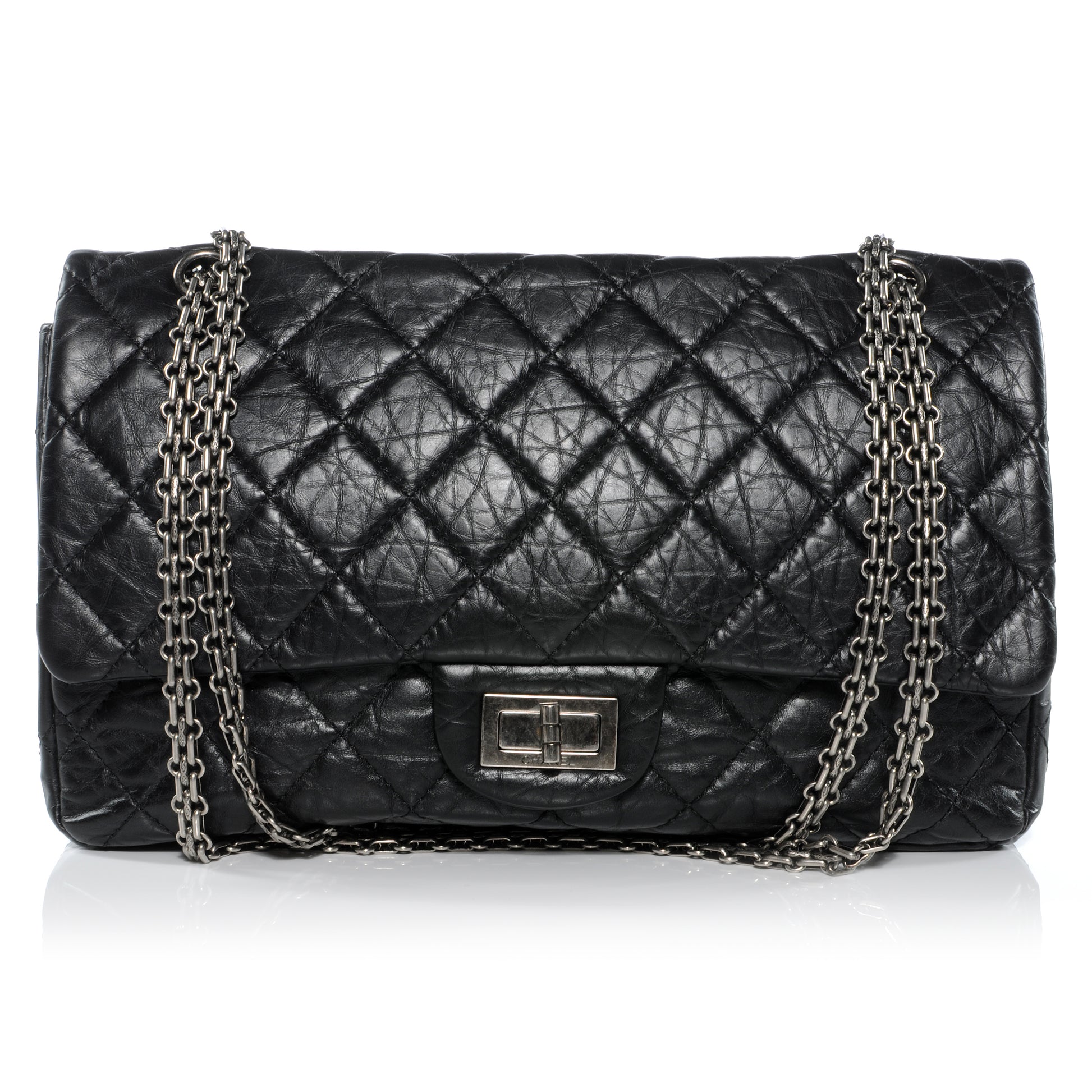Chanel Aged Calfskin Quilted 2.55 Reissue 227 Flap Black 1 of 8