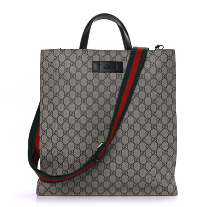 Gucci Soft GG Supreme Monogram Web Vertical Tote Black 1 of 10
