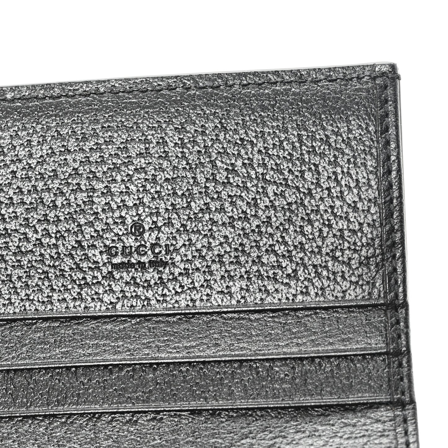 Jacquard Black Denim GG Monogram Textured Dollar Calfskin Jackie 1961 Card Case Black Ivory