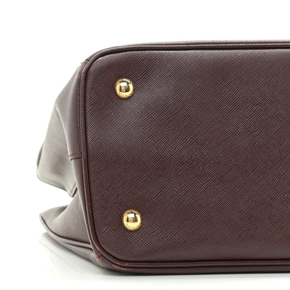 Prada Saffiano Lux Medium Tote Bordeaux 5 of 9