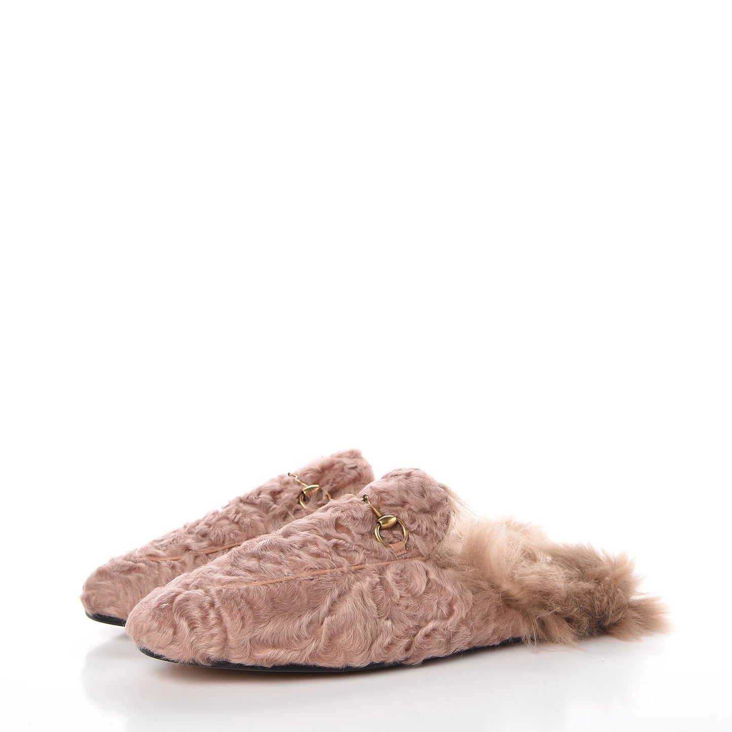 Shearling Princetown Slippers 40.5 Pink