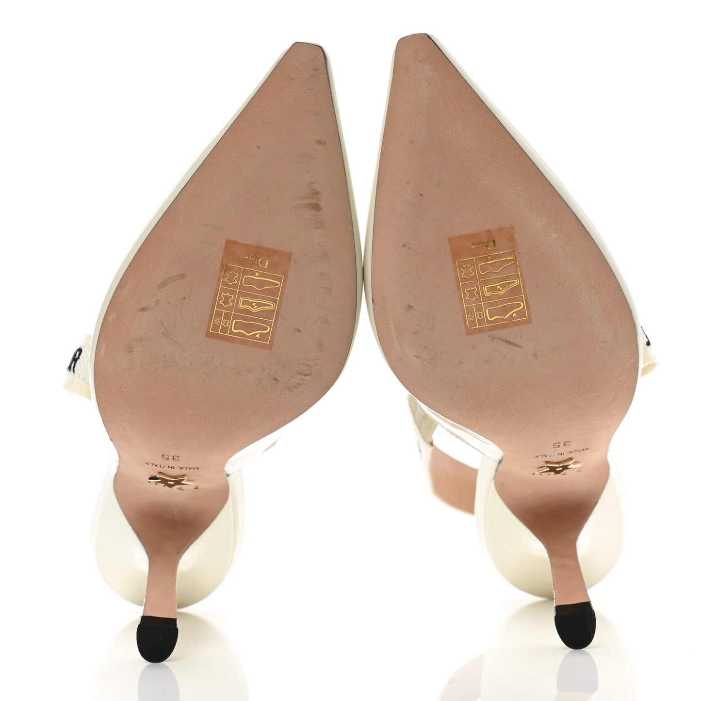 Patent Ribbon J'Adior Slingback 100mm Pumps 35 Off White