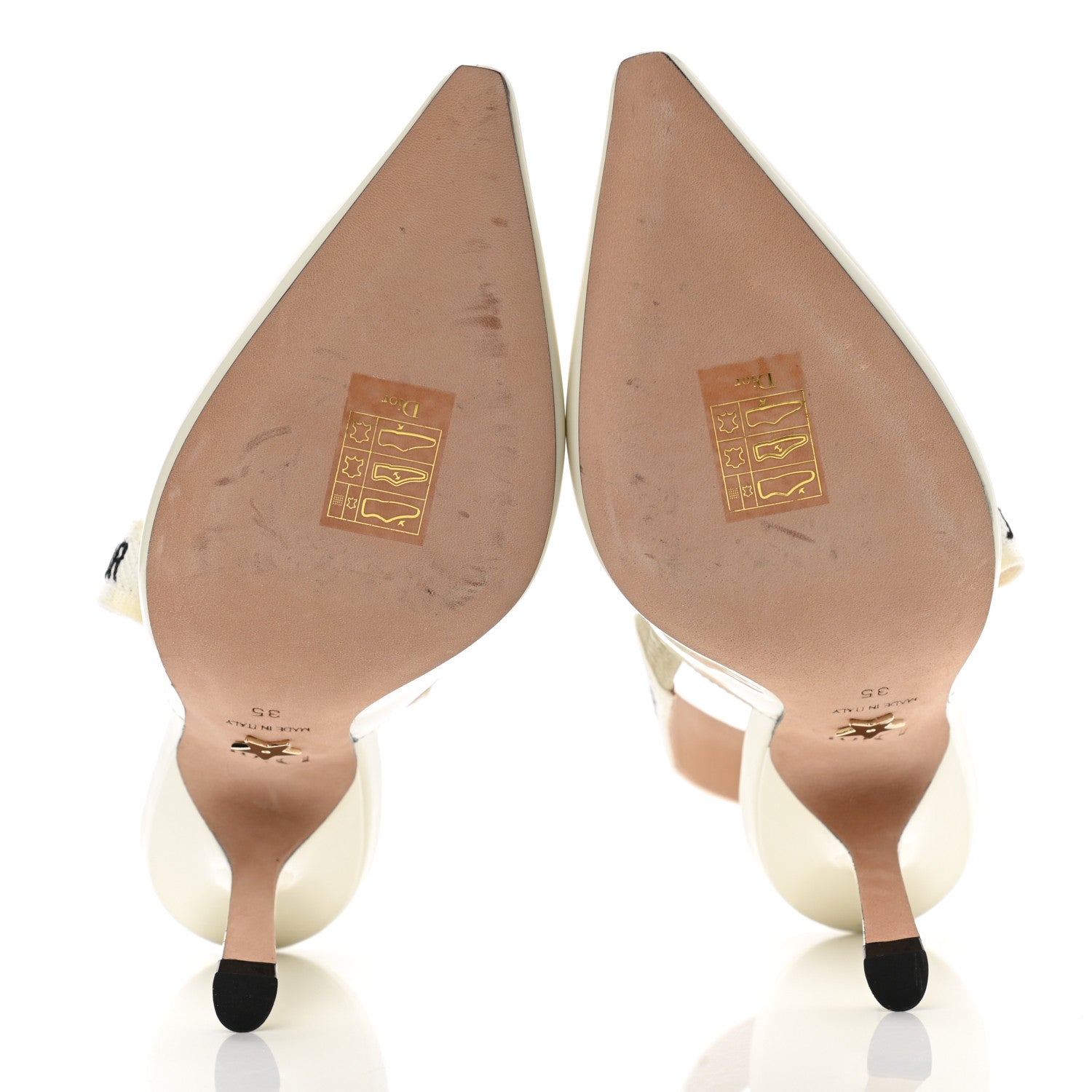 Christian Dior Patent Ribbon J'Adior Slingback 100mm Pumps 35 Off White 5 of 8