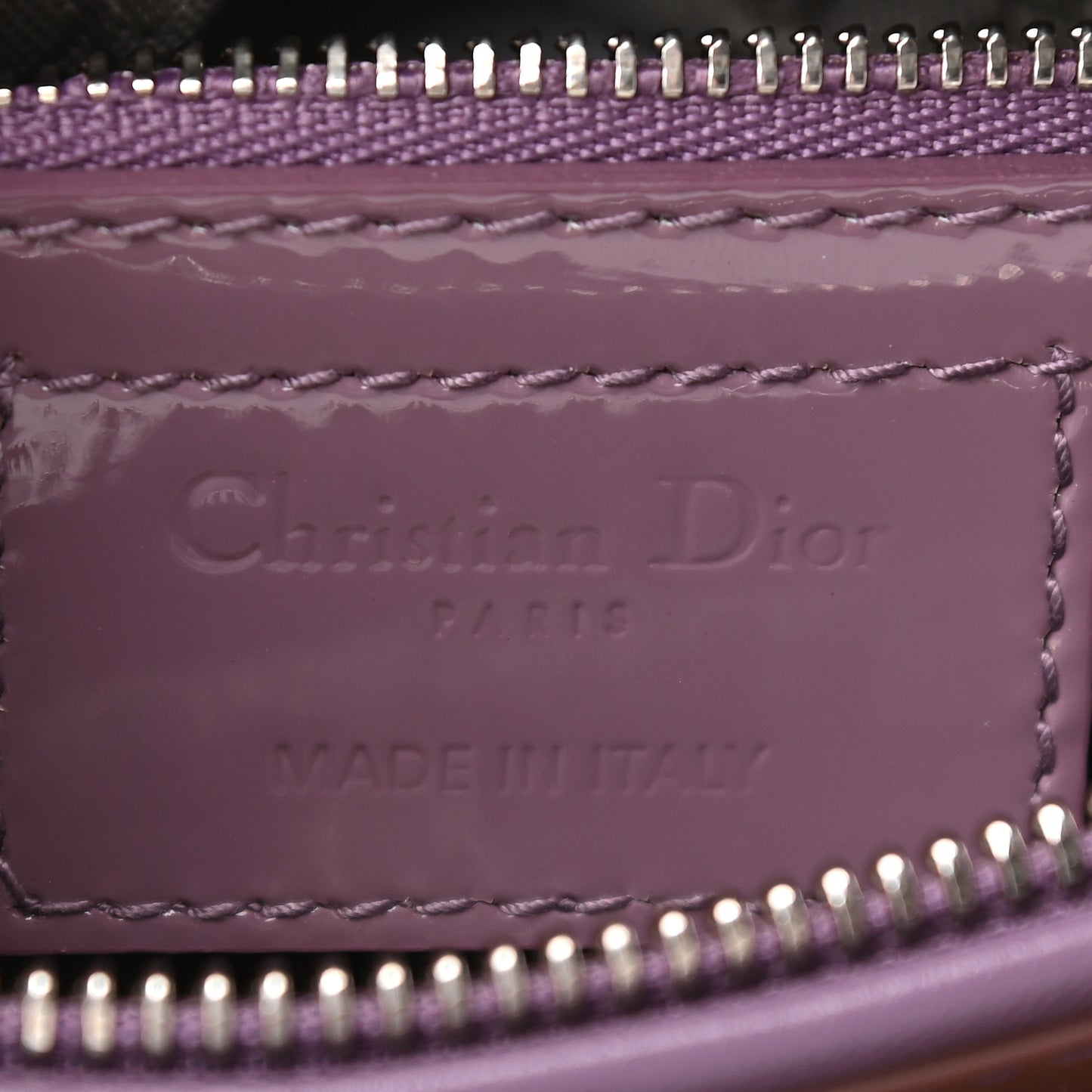 Patent Cannage Medium Lady Dior Purple