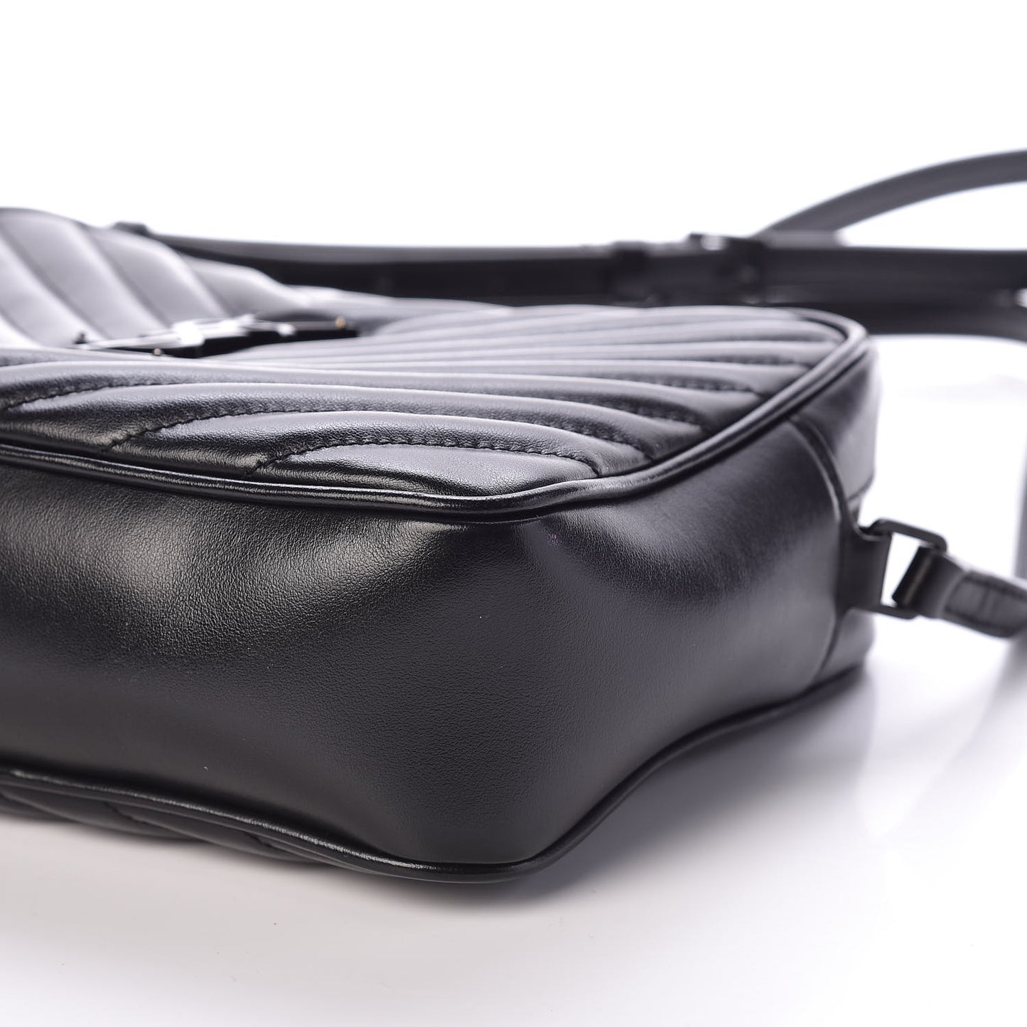 Calfskin Matelasse Monogram Lou Camera Bag Black