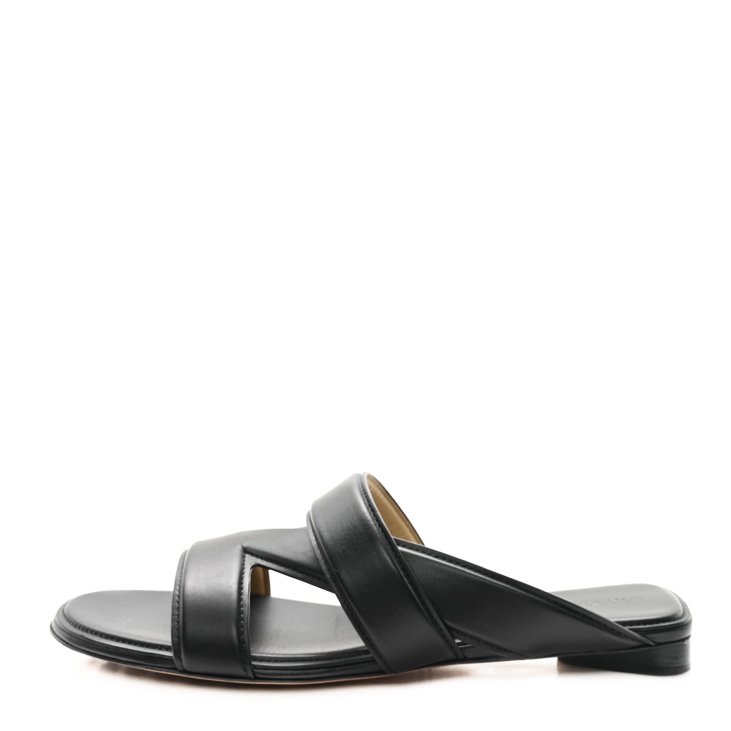 Calfskin The Band Flat Sandals 40.5 Black