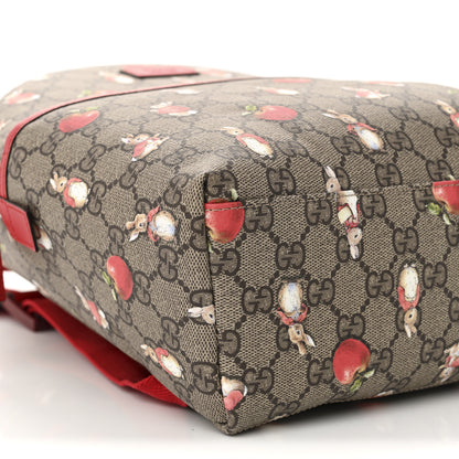 Gucci X Peter Rabbit GG Supreme Monogram Childrens Backpack Red 10 of 11