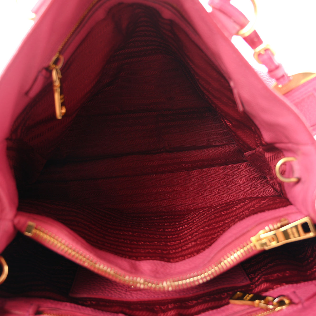 Prada Vitello Daino Tote Peonia 5 of 11