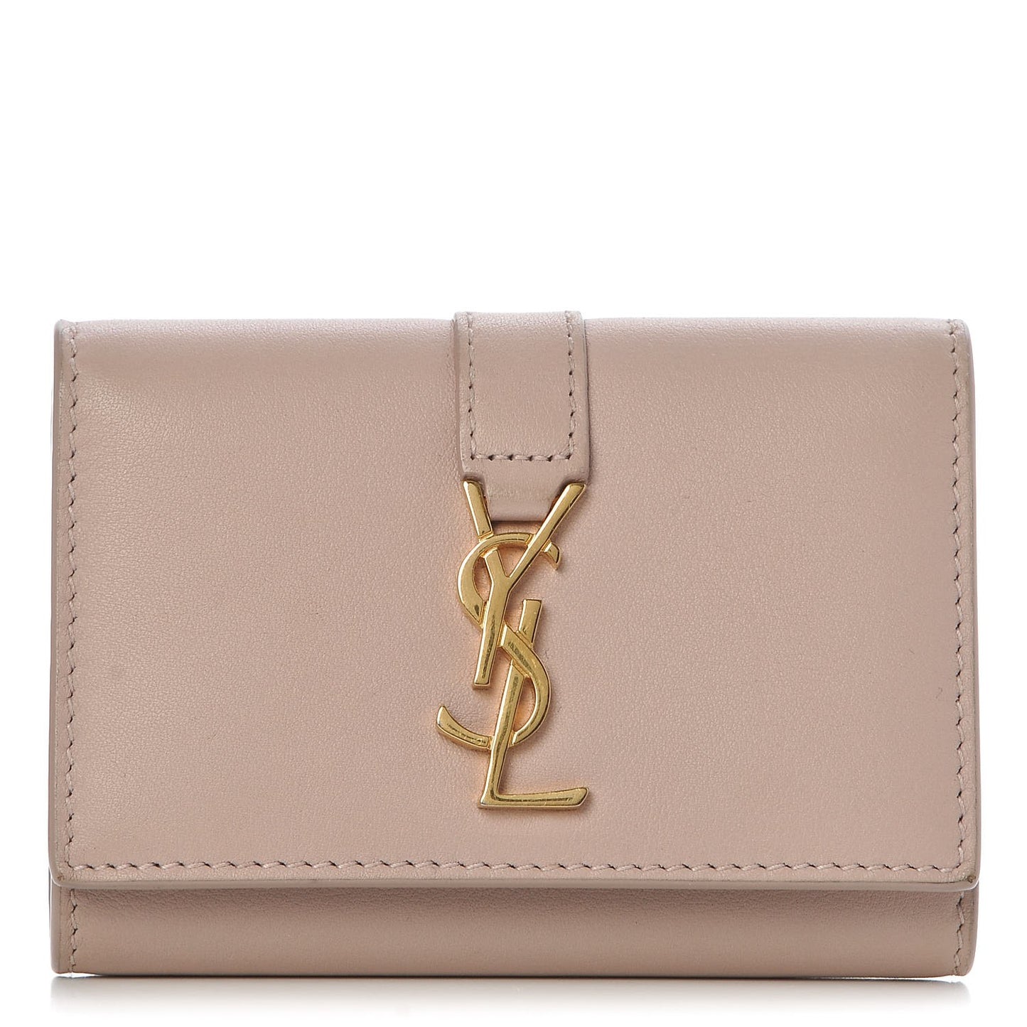 Smooth Calfskin Monogram Key Case Nude