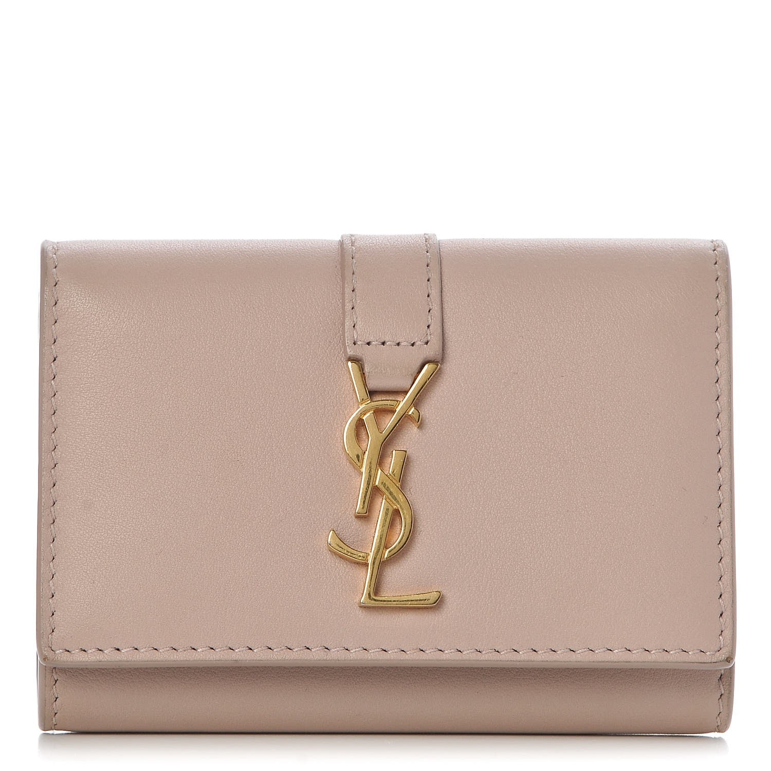 Saint Laurent Smooth Calfskin Monogram Key Case Nude 1 of 9
