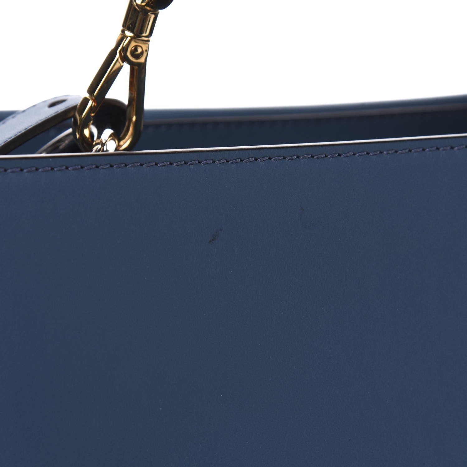 Fendi Vitello Century Raffia Elaphe F is Fendi FF Woven Embroidered Small Runaway Satchel Blue 10 of 11