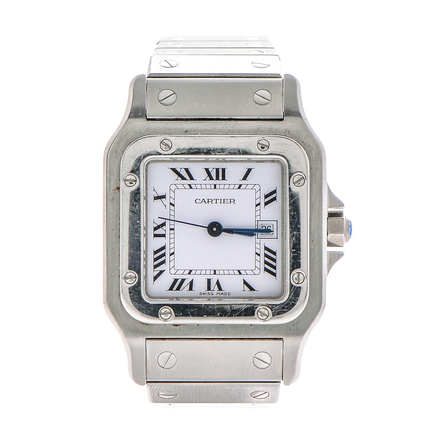 Stainless Steel 29mm Santos De Galbee Quartz Watch