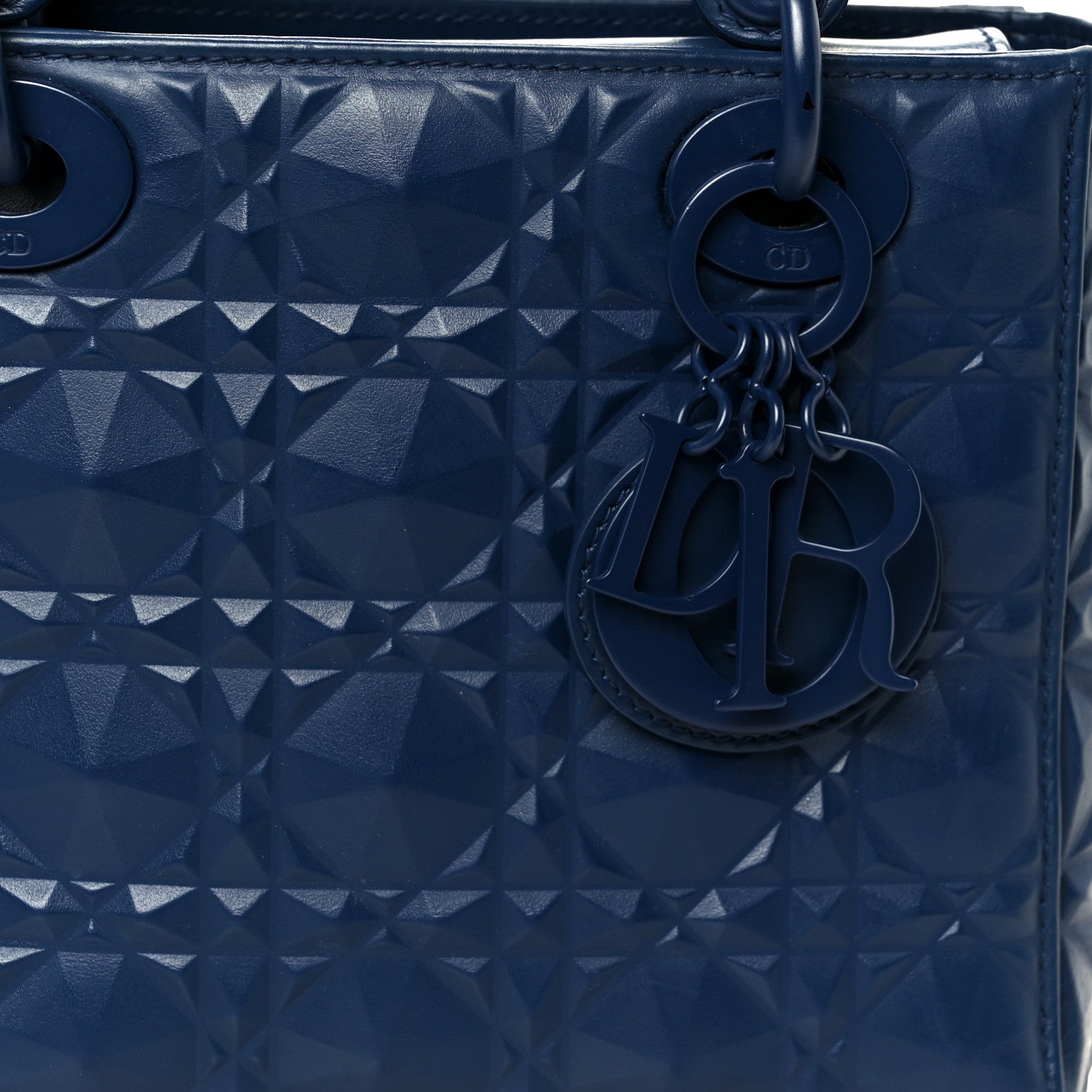 Christian Dior Calfskin Cannage Diamond Small My ABCDior Lady Dior