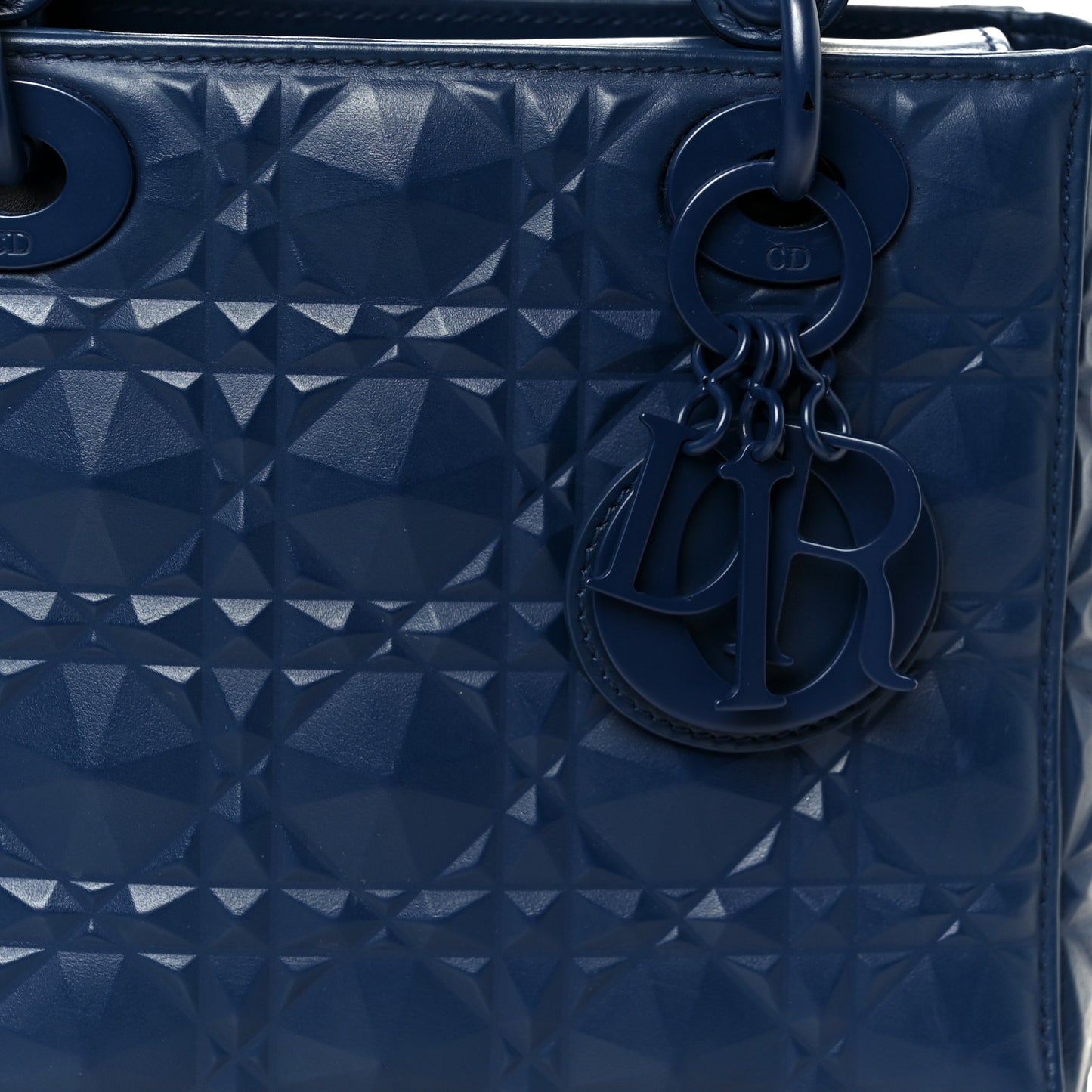 Calfskin Cannage Diamond Small My ABCDior Lady Dior Blue Royale