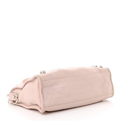 Balenciaga Agneau Classic Silver Hardware S City Logo Strap Light Rose White 5 of 20