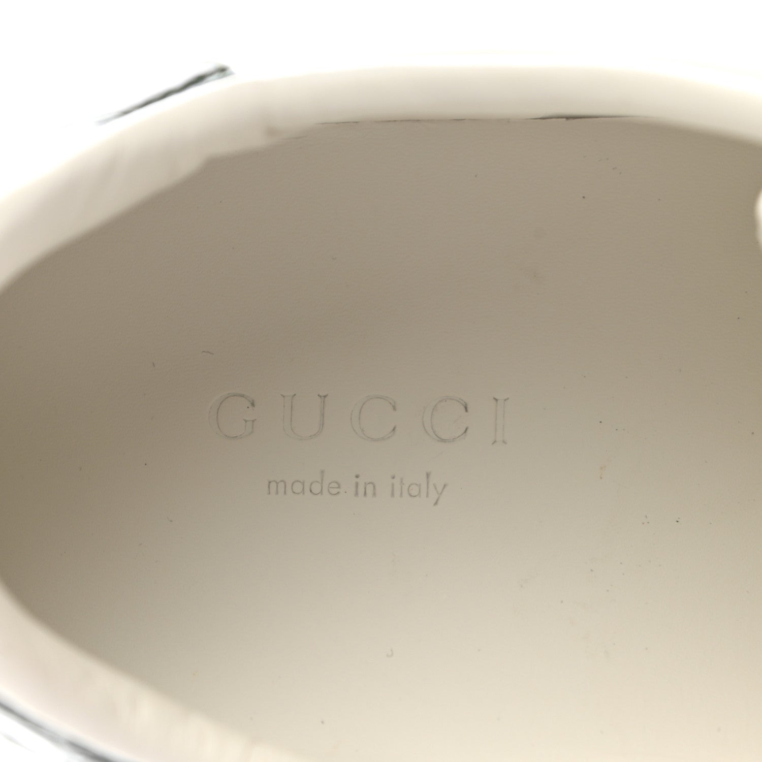 Gucci Calfskin Crocodile Web Womens Ace Sneakers 37 White Green 6 of 21