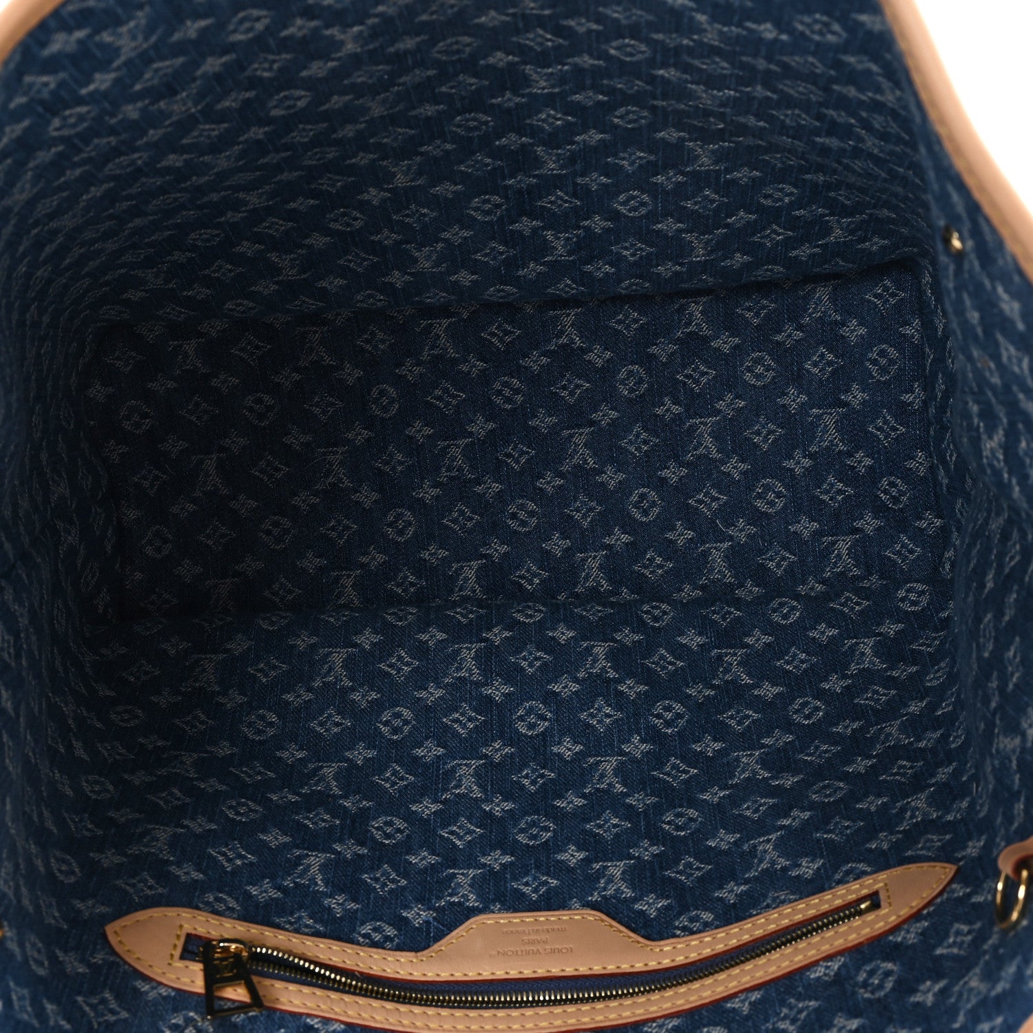 Louis Vuitton Monogram Denim Neo Neverfull MM Blue 6 of 10