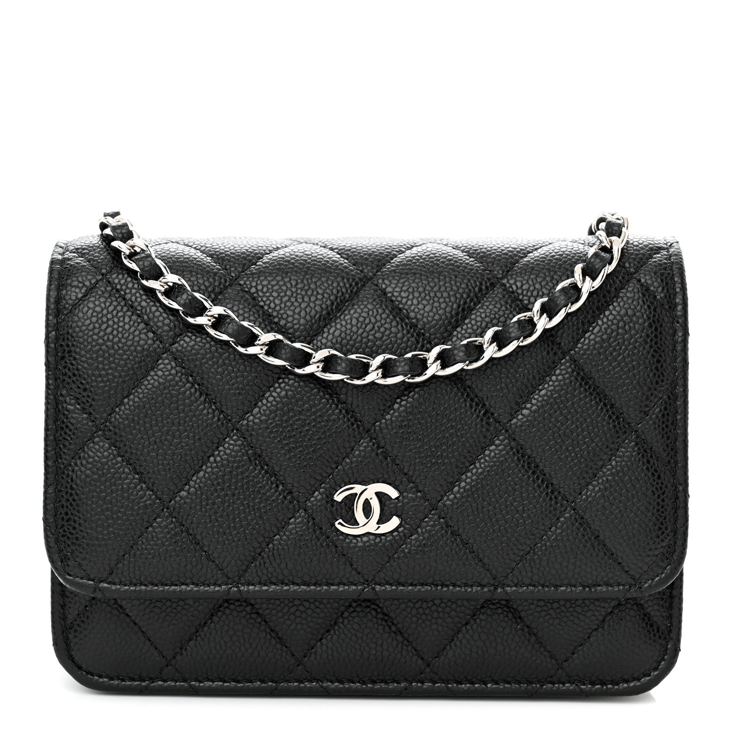 Chanel Caviar Quilted Mini Wallet On Chain WOC Black 1 of 10