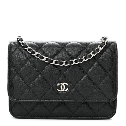 Chanel Caviar Quilted Mini Wallet On Chain WOC Black 1 of 10