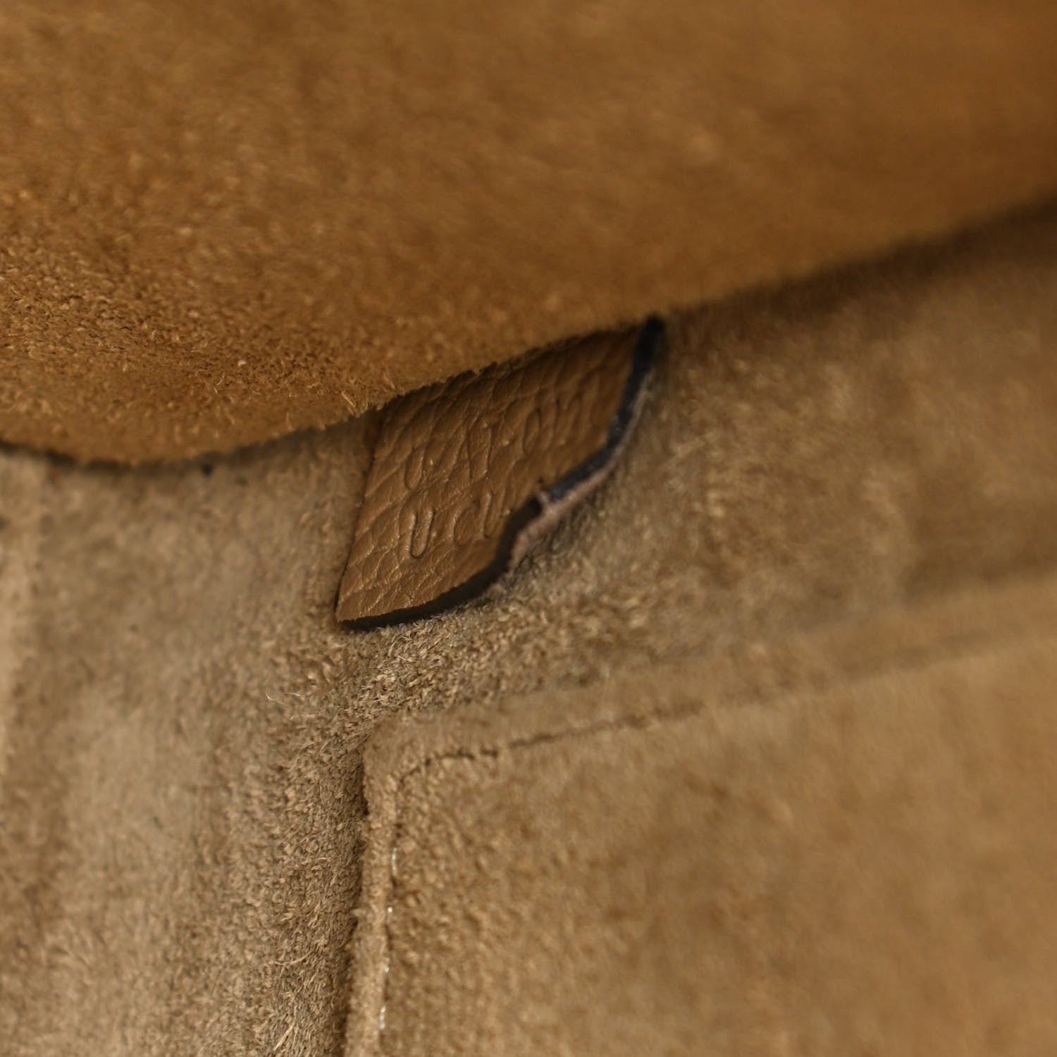 Celine Drummed Calfskin Nano Luggage Dune 7 of 16