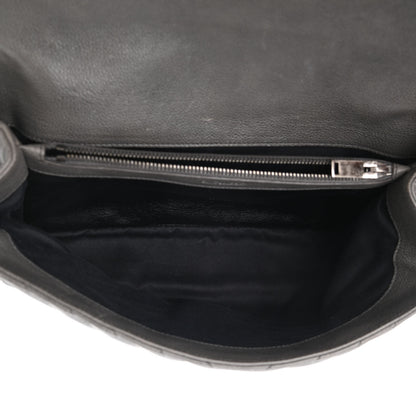 Saint Laurent Sheepskin Matelasse Chevron Monogram Large College Satchel Dark Anthracite 5 of 14