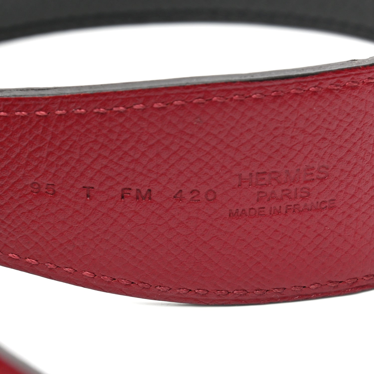 Hermes Epsom 42mm Constance 2 H Belt 95 Rouge Grenat Black 5 of 6