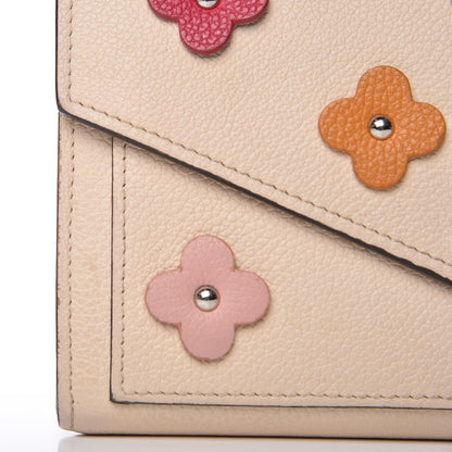 Louis Vuitton Calfskin Flowers My Lockme Wallet Creme 8 of 12
