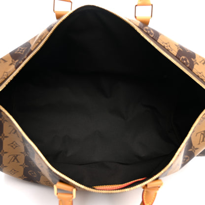 Louis Vuitton X NIGO Reverse Monogram Stripe Keepall Bandouliere 50 Brown 4 of 8