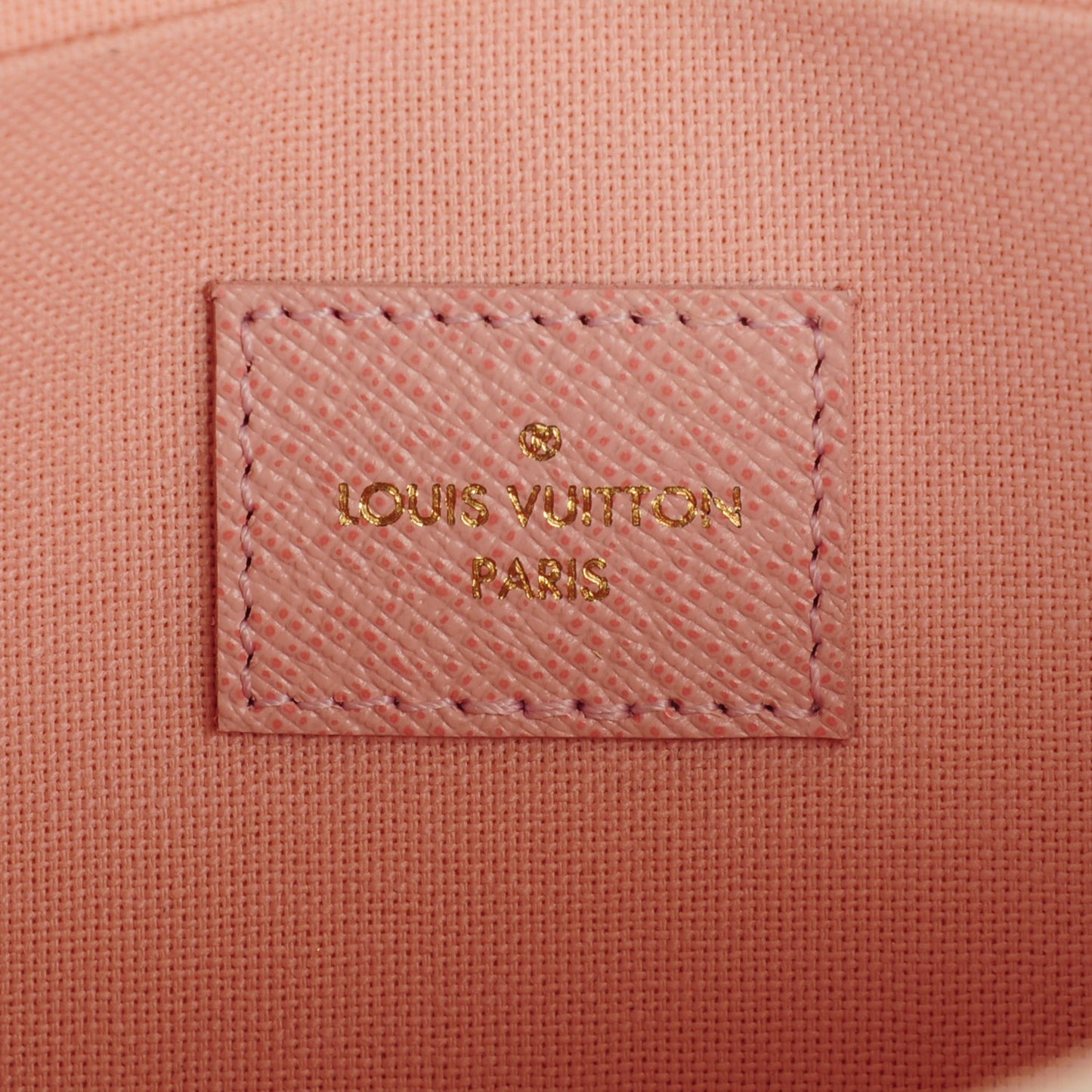 Damier Azur Pochette Felicie Chain Wallet Rose Ballerine
