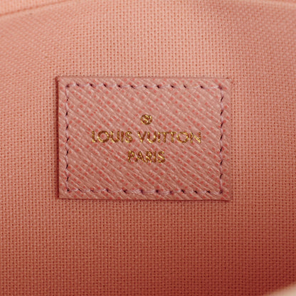 Louis Vuitton Damier Azur Pochette Felicie Chain Wallet Rose Ballerine 6 of 8