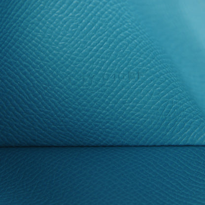 Hermes Epsom Bearn Gusset Wallet Bleu Atoll 7 of 9