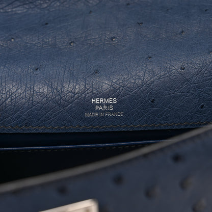 Hermes Ostrich Kelly Pochette Bleu Roi 5 of 8