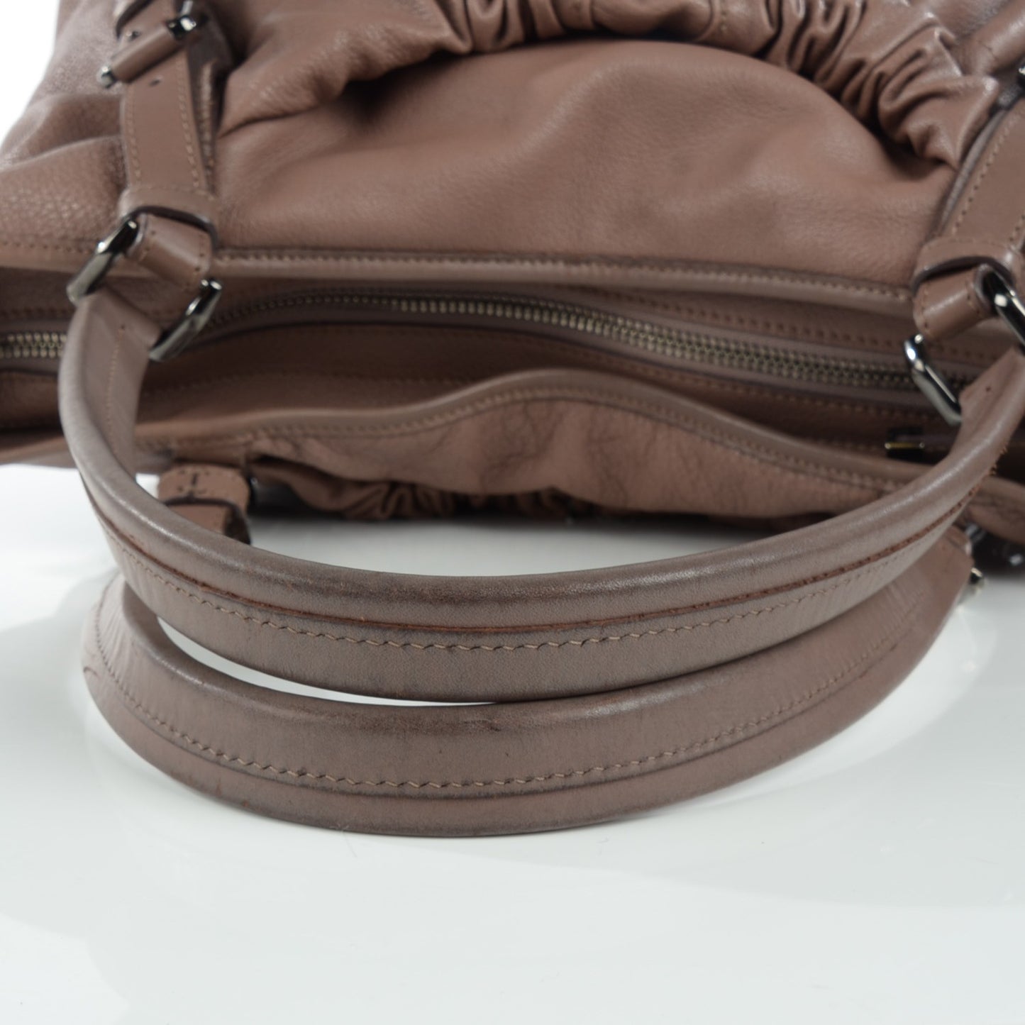 Heritage Grained Leather Farrar Drawstring Tote