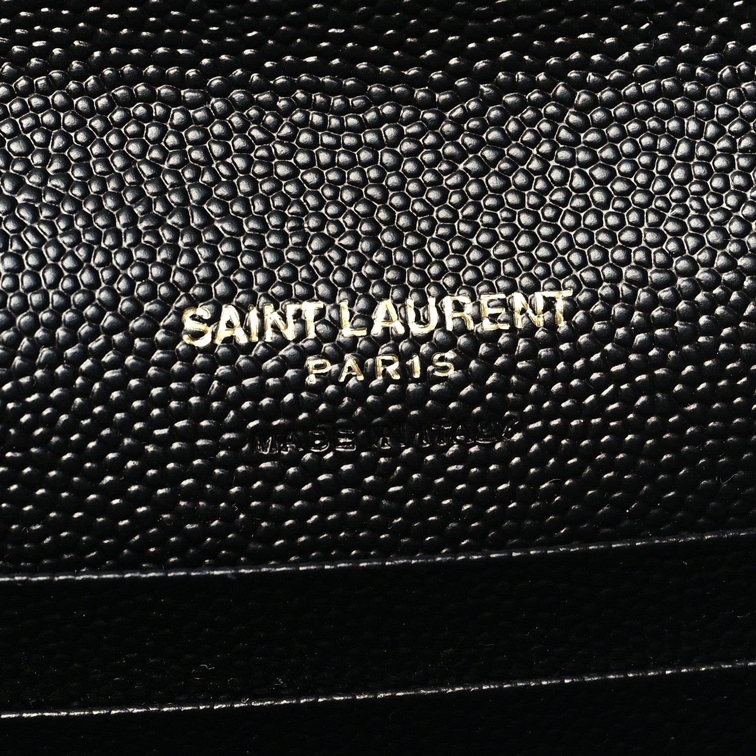 Saint Laurent Grain De Poudre Textured Mixed Matelasse Triquilt Small Monogram Envelope Wallet Black 6 of 7