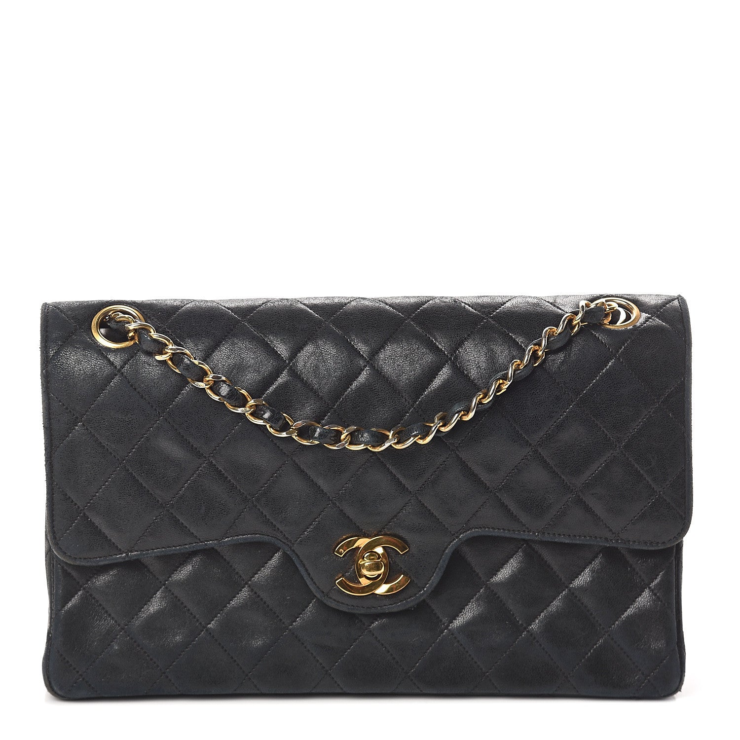 Chanel Lambskin Quilted Small Double Flap Black 1 of 10