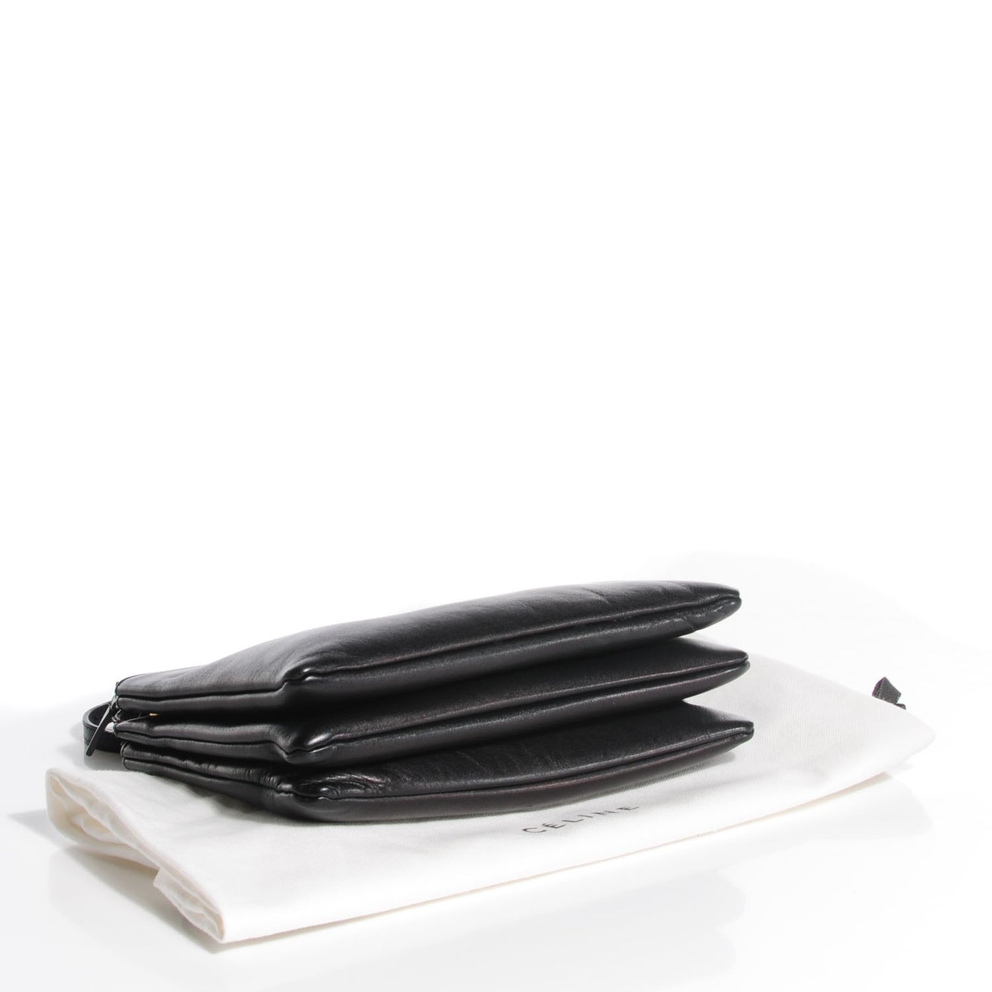 Lambskin Large Trio Crossbody Bag Black