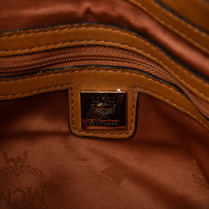 MCM Visetos Shoulder Bag Cognac 7 of 9