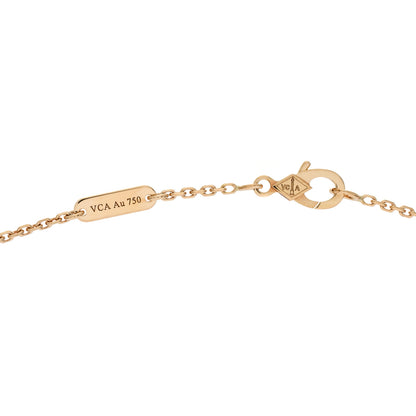 Van Cleef & Arpels 18K Yellow Gold Mother of Pearl Vintage Alhambra Pendant Necklace 3 of 5