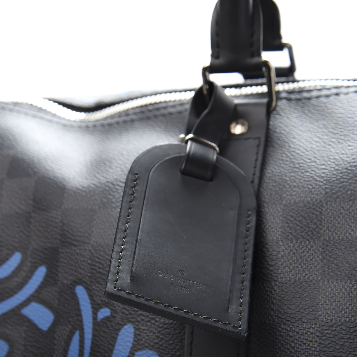 Louis Vuitton Damier Graphite Rope Keepall 55 Blue 10 of 13
