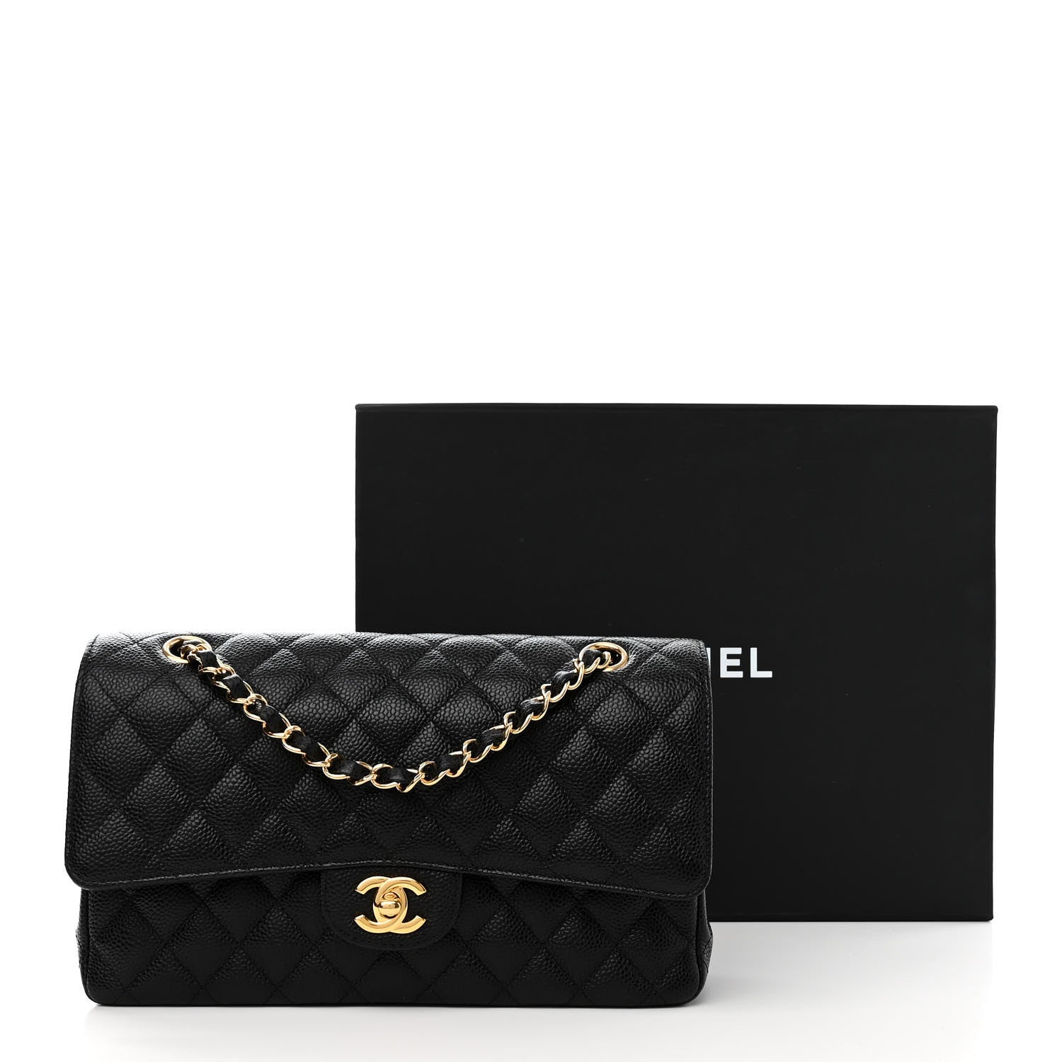 Chanel Caviar Quilted Medium Double Flap Black 11 of 11